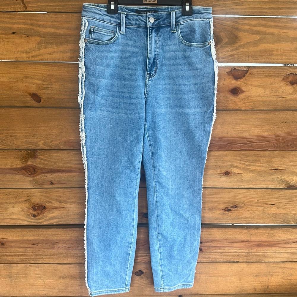 Judy Blue fringe skinny jeans size 29 - Picture 2 of 4